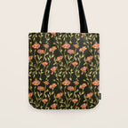 Dark Botanical Pattern Tote Bag Gallery Image 1