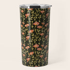 Dark Botanical Pattern Travel Mug Gallery Image 1