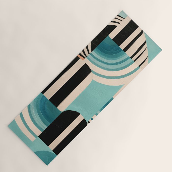 Retro Geometric Shapes 1 Yoga Mat Gallery Image 1