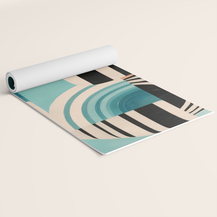 Retro Geometric Shapes 1 Yoga Mat Gallery Image 2