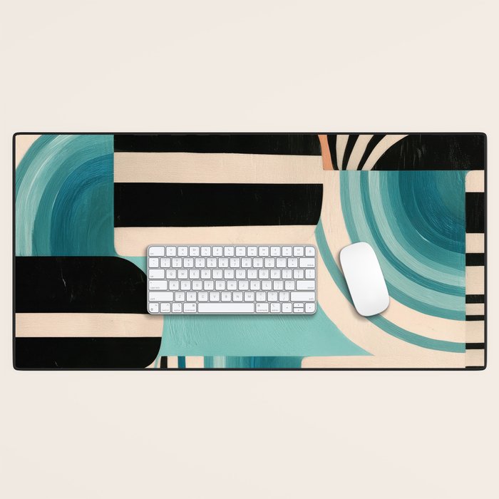 Retro Geometric Shapes 1 Desk Mat Gallery Image 1