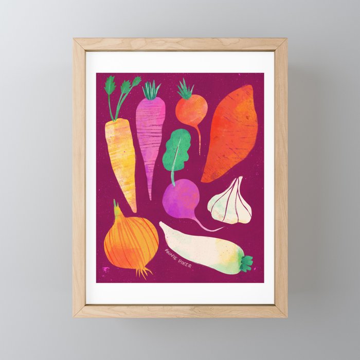 Root Vegetables Mini Art Print Gallery Image 1