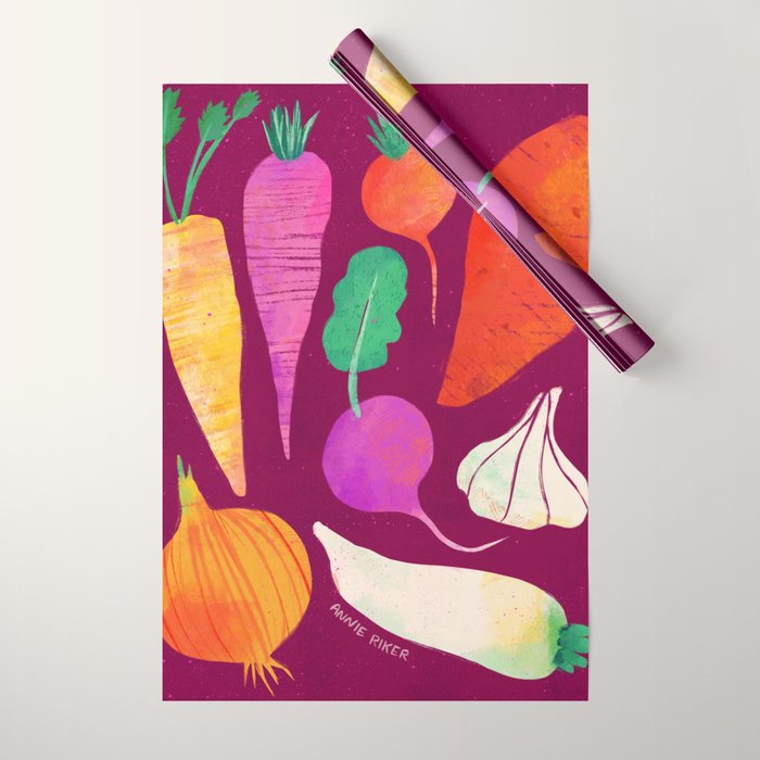 Root Vegetables Wrapping Paper Gallery Image 1