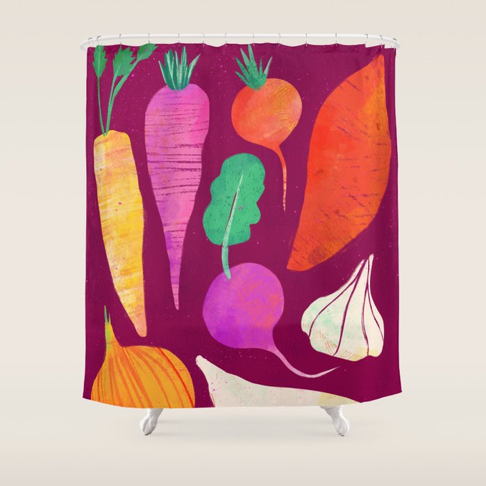Root Vegetables Shower Curtain Gallery Image 1