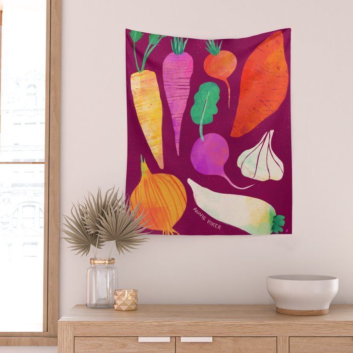 Root Vegetables Wall Tapestry Gallery Image 2