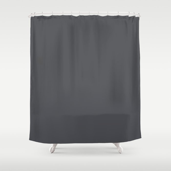 Charcoal Grey Shower Curtain Gallery Image 1