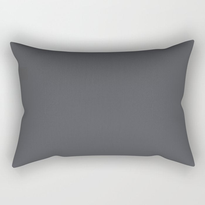 Charcoal Grey Rectangular Pillow Gallery Image 2
