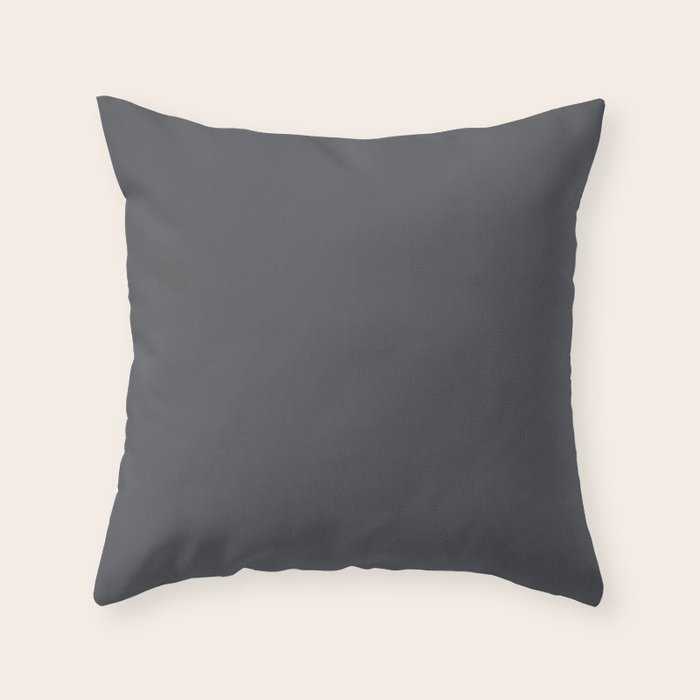 Charcoal Grey Throw Pillow Gallery Image 6