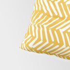 Rustic Herringbone in Yellow Pillow Sham Gallery Image 4