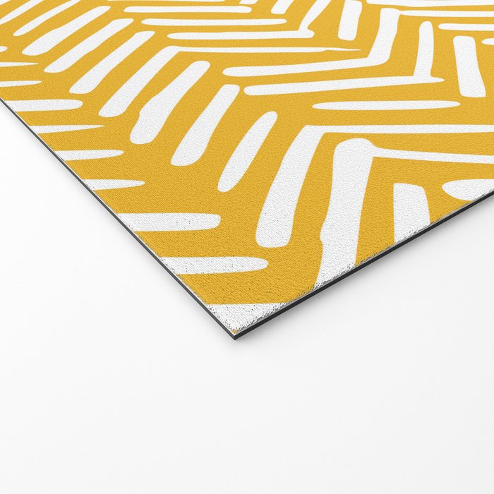 Rustic Herringbone in Yellow Welcome Mat Gallery Image 2