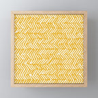 Rustic Herringbone in Yellow Mini Art Print Gallery Image 1