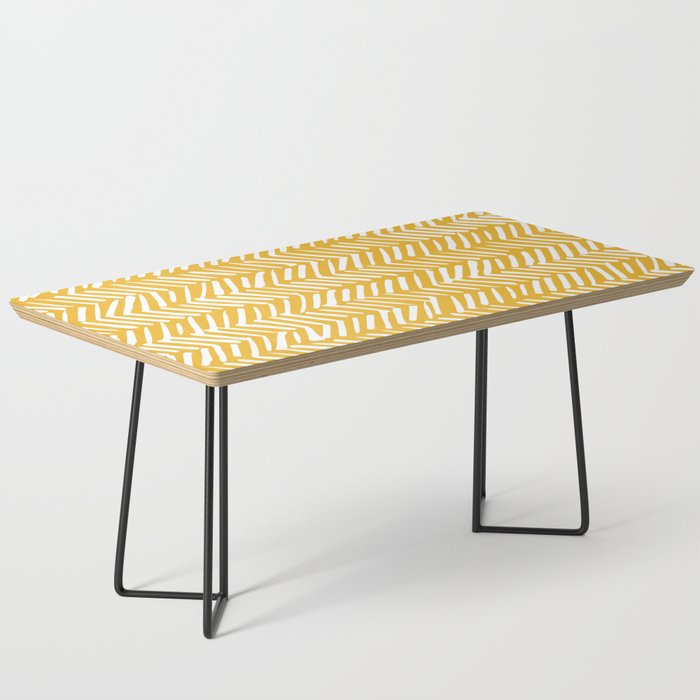 Rustic Herringbone in Yellow Coffee Table Gallery Image 1