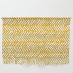 Rustic Herringbone in Yellow Wall Hanging Gallery Image 1