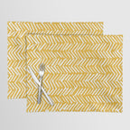 Rustic Herringbone in Yellow Placemat Gallery Image 1