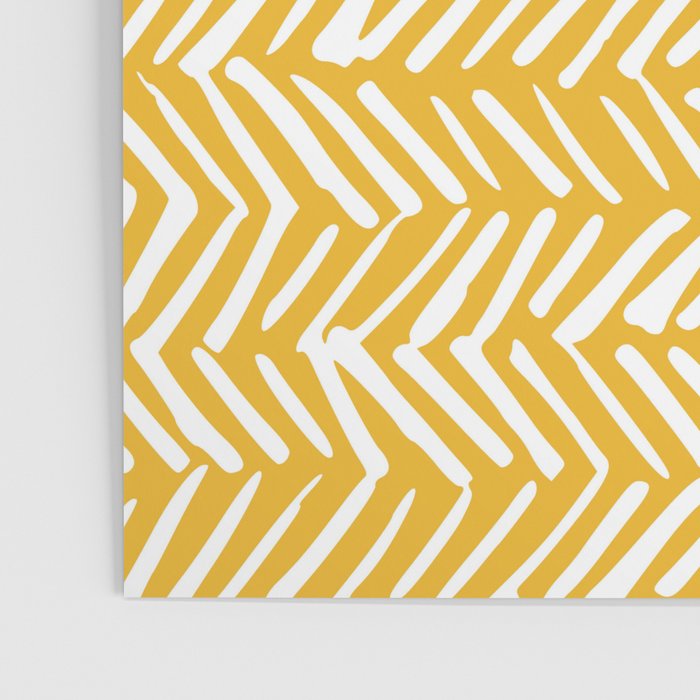 Rustic Herringbone in Yellow Poster Gallery Image 3