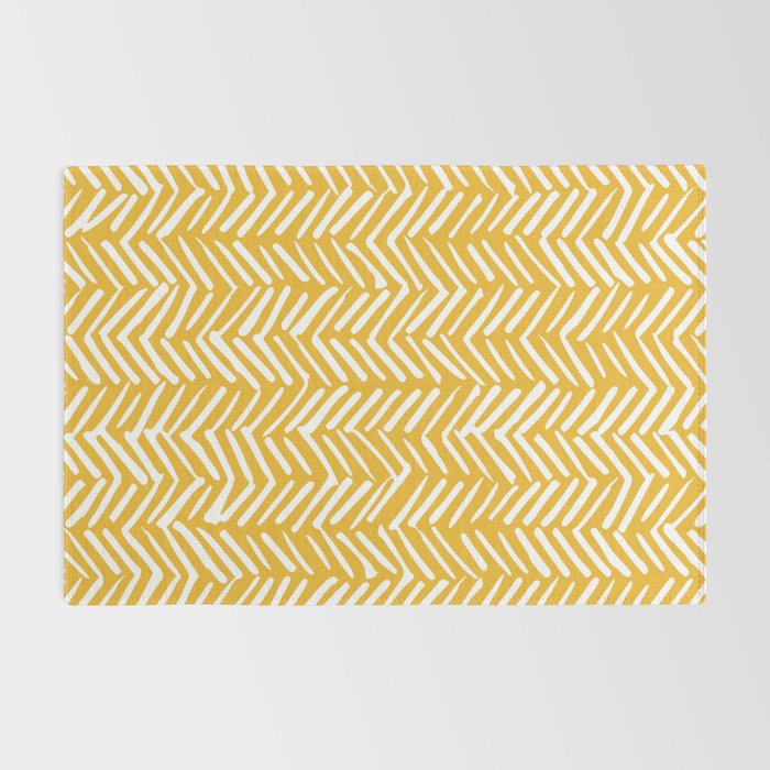 Rustic Herringbone in Yellow Rug Gallery Image 2