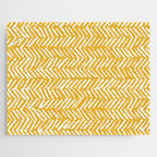 Rustic Herringbone in Yellow Jigsaw Puzzle Gallery Image 1