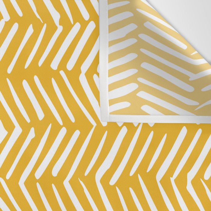 Rustic Herringbone in Yellow Wall Tapestry Gallery Image 3