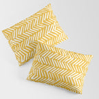 Rustic Herringbone in Yellow Pillow Sham Gallery Image 3
