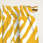Rustic Herringbone in Yellow Window Curtain Gallery Image 2
