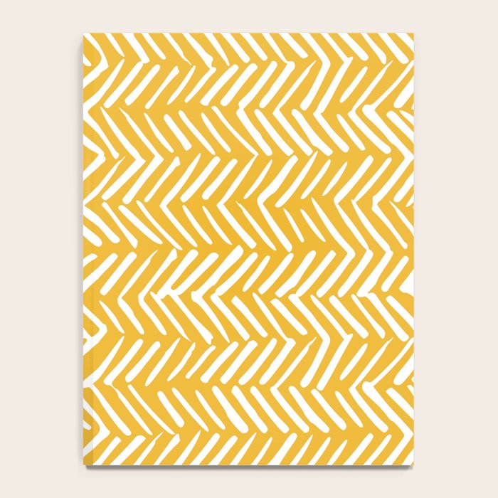 Rustic Herringbone in Yellow Notebook Gallery Image 4