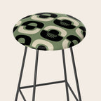 Mid Century Modern Decor 114 Black and Sage Green Stool Gallery Image 2