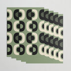 Mid Century Modern Decor 114 Black and Sage Green Wrapping Paper Gallery Image 3