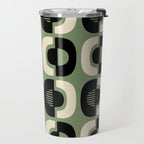 Mid Century Modern Decor 114 Black and Sage Green Travel Mug Gallery Image 2