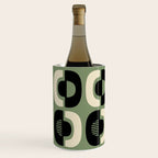 Mid Century Modern Decor 114 Black and Sage Green Wine Chiller Gallery Image 2