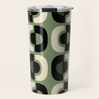 Mid Century Modern Decor 114 Black and Sage Green Travel Mug Gallery Image 1