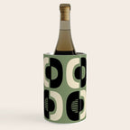 Mid Century Modern Decor 114 Black and Sage Green Wine Chiller Gallery Image 3