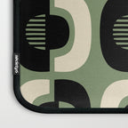 Mid Century Modern Decor 114 Black and Sage Green Laptop Sleeve Gallery Image 3
