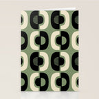 Mid Century Modern Decor 114 Black and Sage Green Stationery Card Gallery Image 2