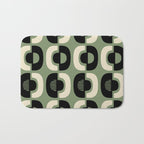 Mid Century Modern Decor 114 Black and Sage Green Bath Mat Gallery Image 1
