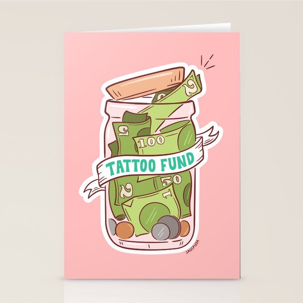 Tattoo Fund Stationery Card Gallery Image 1