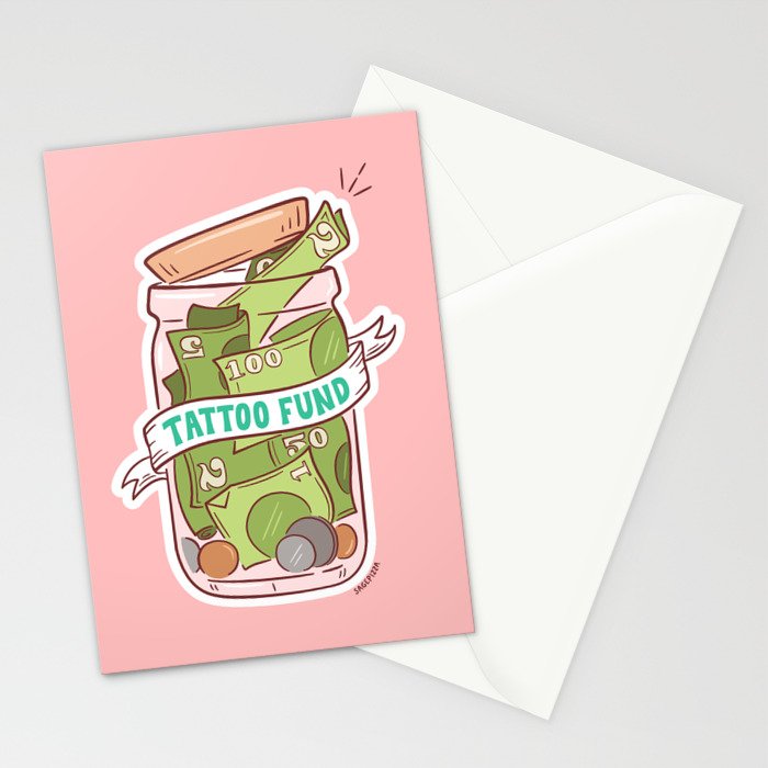 Tattoo Fund Stationery Card Gallery Image 2