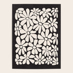 Black and White Retro Floral 2 Poster Gallery Image 4