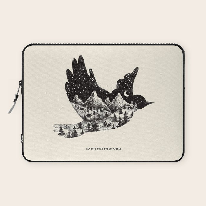 FLY INTO YOUR DREAM WORLD Laptop Sleeve Gallery Image 1