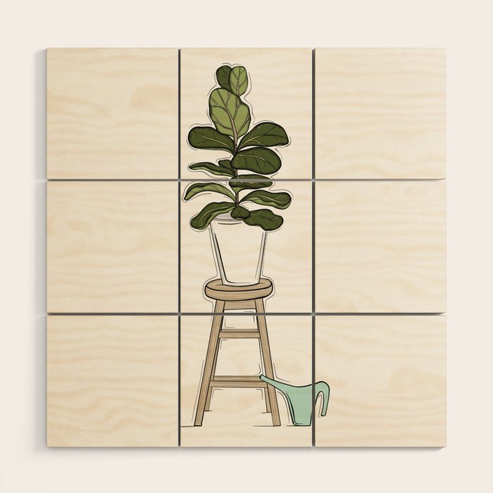 Fiddle Fig Tree Wood Wall Art Gallery Image 1