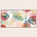 Golden flowers Desk Mat Gallery Image 3