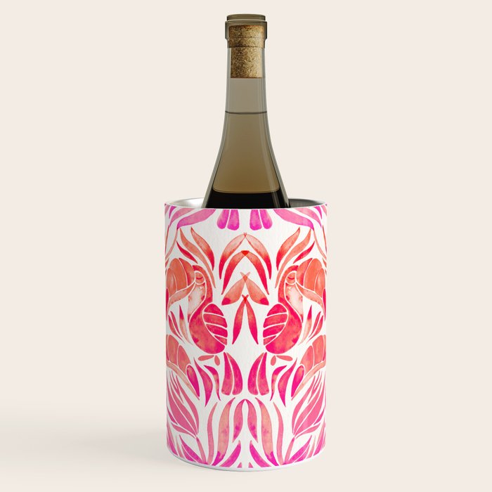 Tropical Toucans - Pink OmbrÃ© Palette Wine Chiller Gallery Image 1