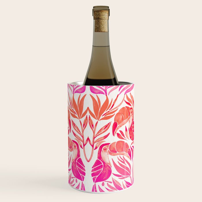 Tropical Toucans - Pink OmbrÃ© Palette Wine Chiller Gallery Image 2