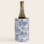 Toile de Jouy Vintage French Romantic Pastoral Navy Blue Wine Chiller Gallery Image 3