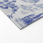 Toile de Jouy Vintage French Romantic Pastoral Navy Blue Welcome Mat Gallery Image 2