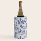 Toile de Jouy Vintage French Romantic Pastoral Navy Blue Wine Chiller Gallery Image 2