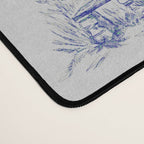 Toile de Jouy Vintage French Romantic Pastoral Navy Blue Desk Mat Gallery Image 4