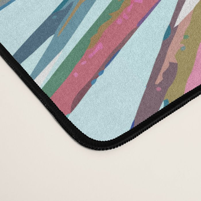 Beachy Pastel Palm Jungle | Botanical Digital Painting | Nature Plants Tropical Boho Blush Desk Mat Gallery Image 4