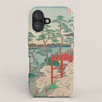 Spring Blossoms and Pond Ukiyo-e Japanese Art iPhone Case Gallery Image 1