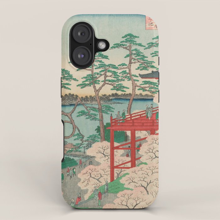 Spring Blossoms and Pond Ukiyo-e Japanese Art iPhone Case Gallery Image 1