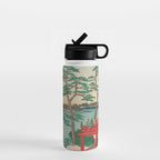 Spring Blossoms and Pond Ukiyo-e Japanese Art Water Bottle Gallery Image 1